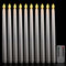 PTSBENCO LED Candles Taper Candles with Timer, 10pcs Battery Operated Flameless LED Candle Set for Home Room Party Halloween Christmas Table Centrepieces Decorations, White