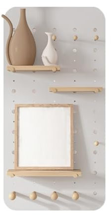 Panneau perforé en bois pour la maison, le bureau, le garage, blanc, 40 x 80 cm, kit de panneaux de rangement