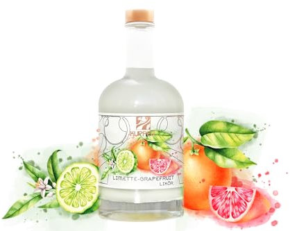 Kupper Limette-Grapefruit-Likör – Fruchtiger Likör mit Zitrusnote, 20 % Vol – Handgemacht in Deutschland – 500ml – Ideal für Sprizz, Aperitivo oder pur auf Eis