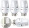 ZiYuya Válvulas de control de temperatura, cabezal de válvula termostática, TRV M30 x 1.5, cabezal termostático de radiador para radiador, válvulas de radiador estándar automáticas, cabezal fijo de