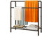 VERFARM 3 Tier Freestanding Towel Rack, Large Black Anti-rust Coating Metal Towel Rail Towel Holder with Storage Shelf, Bathroom Accessories Organizer for Bath Storage & Hand Towels, Washcloths