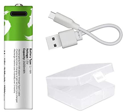 Lodoot Pile AA 1,5 V AA USB AA rechargeable USB AA pour télécommande souris petit ventilateur électrique jouet batterie de rechange