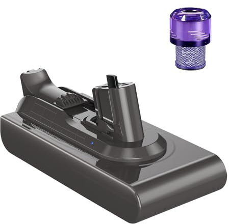 Batteria a Scatto V11 SV15 di Ricambio per Dyson, 25,2V 3900mAh Batteria di Ricambio V11 per Dyson 970425-01, V11 Torque Drive, Aspirapolvere V11 Absolute (Non per Aspirapolvere CON Batteria a Vite)