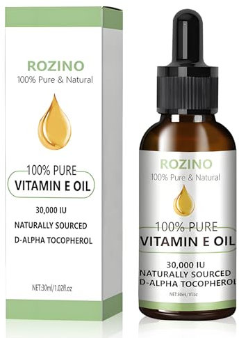 Huile de vitamine E, huile de vitamine E bio pour cosmétiques, raffermissement de la peau dodue, gouttes d'huile de vitamine pure pour la peau, les cicatrices, le visage et le corps - 30 ml