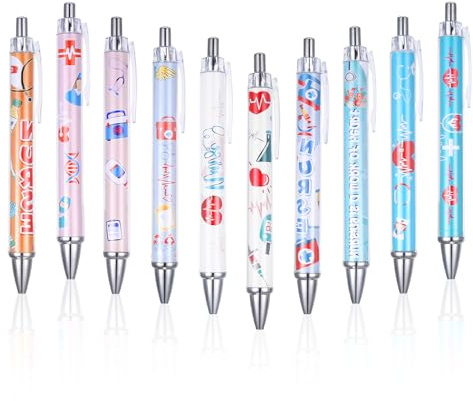 10 Stück Lustige Kugelschreiber Krankenschwester Geschenke, Cartoon Krankenschwester Stift, Nurse Accessories, Geschenk Krankenschwester Zubehörfür Krankenschwestern Ärzte medizinische Assistenten (A)