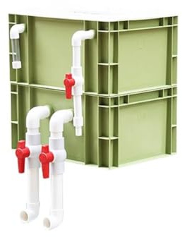 GZHERVICES Aquarium-Filterbox, Turnover-Box, Aquariumfilter, Filter-Tropfbox, Externes Fischteich-Wasserzirkulationssystem Zum Selbermachen, Großes Filter-Set Für Teiche(30x20x29cm)