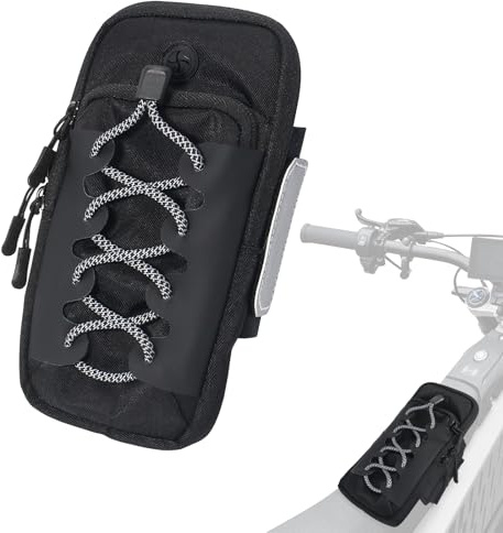 Electric Dirt Bike Bag for Surron, Waterproof Phone Storage Pouch for Ebike | For Tutti Tuttio Soleil 01/Light Bee S X/Talaria MX3 MX4/X160 X260/E Ride Pro SS S Arm Strap Bag for Phone-Black