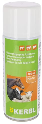 Kerbl Klauenpflegespray Stockholm | Pflegespray aus Kiefernholzteer für Pferde und Rinder, unterstützt die Klauenpflege und beugt Hautirritationen vor