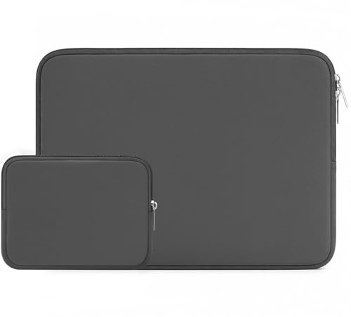 RAINYEAR 15,6 Pulgadas Funda Protectora para Portátil Compatible con 15,6 DELL HP ASUS Laptop Notebook Chromebook Tablet Ordenador Portátiles Caso con Bolsa de Accesorios,Gris