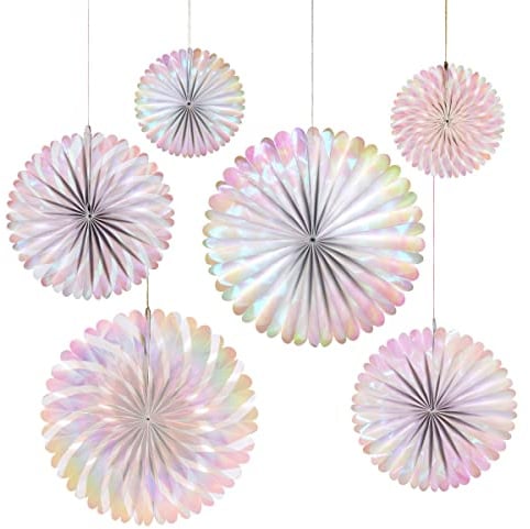 Meri Meri Papierfächer (Pinwheels) Irisierend