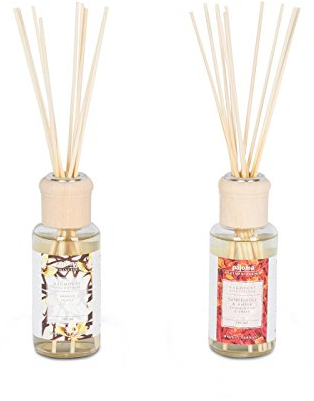 levandeo 2er Set Raumduft 2X 100ml Sandelholz Vanille Holzstäbchen Lufterfrischer Raumerfrischer
