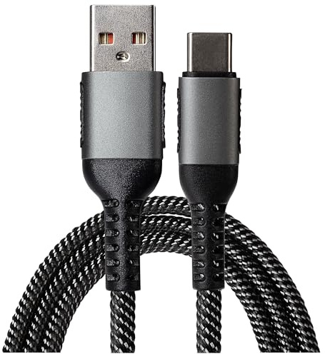 Maplin USB C to USB-A Cable Braided 60W, 1m, Charging and Syncing, for Apple MacBook, iPad Pro, iPad Air, iPhone 15, Samsung Galaxy phones, Microsoft Surface, Google Pixel and more