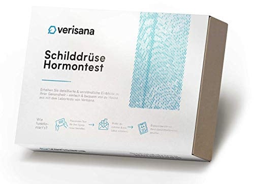 Verisana | Schilddrüse Test 3 in 1 | Test für Zuhause | Analyse der Werte T3, T4, TSH