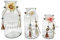 Glasvase Happy Spring Vintage, Klarglas Vase, H: 13-20 cm, 3er Set - kleine Vase zur Tischdekoration, Frühlingsdeko, Osterdeko
