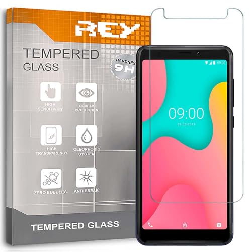 REY Pellicola salvaschermo per WIKO Y60, Vetro temperato, di qualità Premium