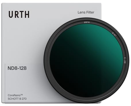 Urth 82 mm Variabler Graufilter ND8-128 (3-7 Stop) ND Filter (Plus) | HD-Optikglas, 20-lagig nanobeschichteter Neutraldichtefilter mit 3-7 Blendenstufen-Bereich für Kameras