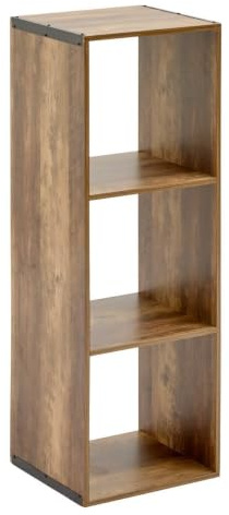FIVE - Regal aus Holz, 3 Fächer, Farbe: Braun, Industriemischung, Höhe 100,5 cm