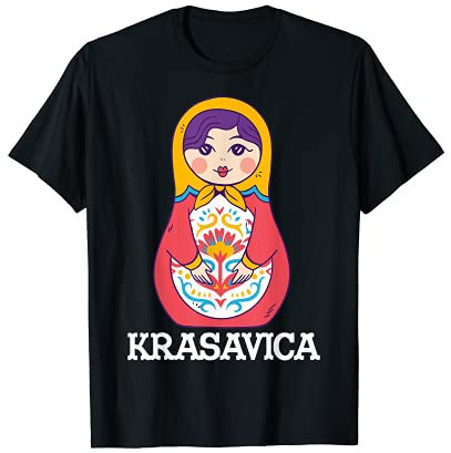 Matryoshka Krasavica Babuschka Russin Geschenk Russland T-Shirt