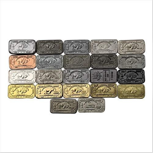 Set mit 22 Barren zu je 1 Gramm verschiedener Metalle und Legierungen: Fantastisch zum Sammeln, als Geschenk, Labor, Neugierig usw.