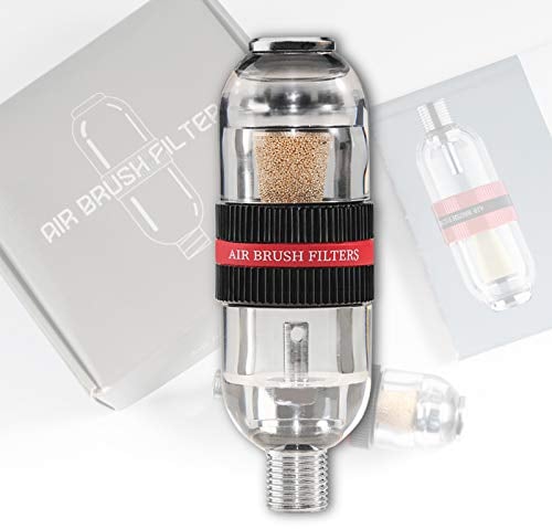 SAGUD Airbrush New Premium Airbrush In-Line Mini Air Filter Air Brush Water Moisture Oil Trap Separator Kit, Connects onto Airbrushes and Hoses with 1/8” Threads