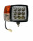 J/J Phare Avant Conduite + Clignotant LED 12V-24V 27W Droit Cable avec Prise a 4 Broches Universels Pour Agricole Tracteur Excavatrice Moissonneuse