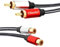 Oluote Cavo di Prolunga RCA, Cavo di Audio Stereo Placcato oro da 2 RCA Maschio a 2 RCA Femmina, Involucro Rivestito in PVC e Treccia di Nylon(1.5M)