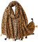 FAIRYGATE Schal Leopardenmuster Damen Schals Warm Wrap Weicher Großer Langer Halstuch mit Quaste für Mädchen 56020