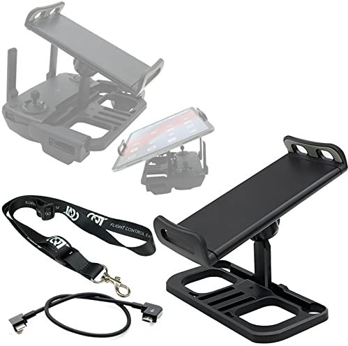 Honbobo Tablet-Ständer Halterung Fernbedienung Halter Zubehör Kompatibel Mit DJI Mavic 3/2/Pro/Mini/Air 2/Air 2S/Spark/Zino (Tablet Stand+Lanyard+Apple Line)