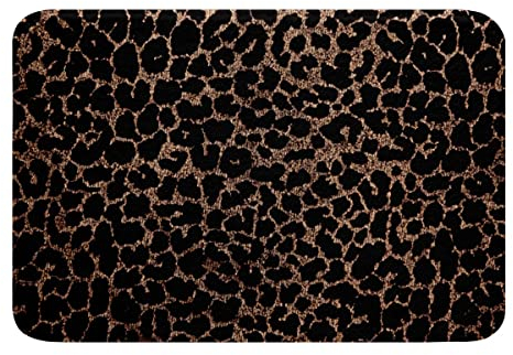 Loussiesd Schlange Haut Badematte 40x60cm für Kinder Schlange Haut Textur Badteppiche Afrika Wild Tier rutschfest Badezimmerteppich Zimmer Dekor Braun Gold Schwarz Tierwelt Weich Zottelig Badvorleger