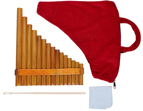 Milisten 1 Satz 15 Pfeifenpanflöten Für Kinder G-klappe Panflöte Chinesische Musikflöte G Ton Panflöte Pfeifeninstrument Aus Holz Panflöte Für Kinder Student Bambus Spielzeug Bass