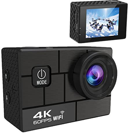 SLSFJLKJ Kids Camera with waterproof case, Rechargeable Digital Camera with 2.0 Inch 4K HD Video Camcorder, SD Card, Childrens Camera Toy for Boys & Girls Age 3-12 Action Camera (Shake Anti)