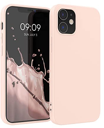 kwmobile Hülle kompatibel mit Apple iPhone 12 / iPhone 12 Pro Hülle - weiches TPU Silikon Case - Cover geeignet für kabelloses Laden - Coconut Swirl