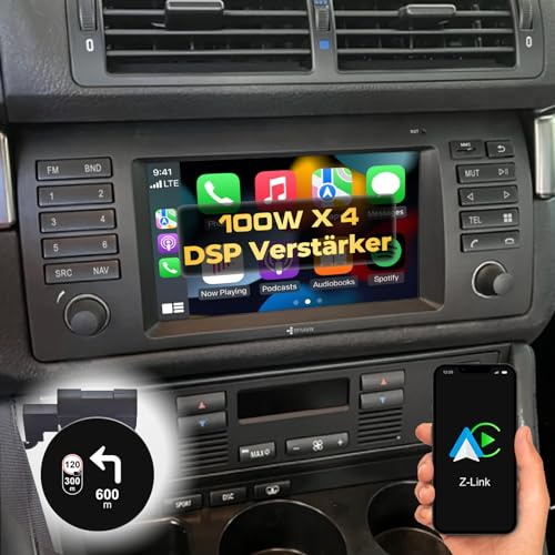 DYNAVIN Android Autoradio Navi für BMW X5 E53 1999-2006, 7 Zoll OEM Radio mit Wireless Carplay und Android Auto | Head-up Display | Inkl. DAB+: D9-E53 Premium Flex
