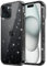 JETech Glitter Case for iPhone 15 6.1-Inch, Bling Sparkle Shockproof Phone Bumper Cover, Cute Sparkly for Women and Girls (Black)