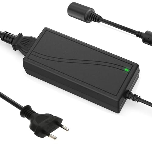 OBEST Spannungswandler 230v auf 12v, KFZ Netzadapter, 5A 60W Wechselrichter Netzteil Adapter für Kühlbox, Dashcams, Fahrrekorder, Auto-Ladegerät