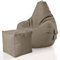 Green Bean® Sitzsack mit Hocker aus Cord - Sitzsäcke für das Wohnzimmer, Schlafzimmer, Sitzsack-Sessel für Erwachsene Hellblau