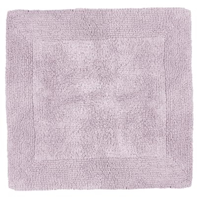 Allure Heavyweight Reversible Shower Mat, 100% Cotton, Super Soft, Washable, Square Bath Mat 55 x 55cm (Heather)