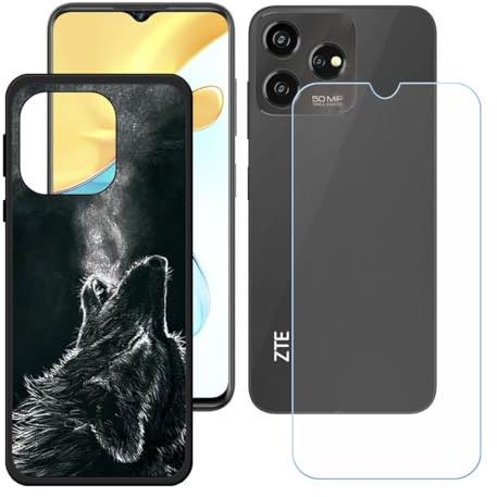 BMPNLSZ Hülle für ZTE Blade V50S + HD Panzerglas, Sanft Handyhülle Silikon Schutzhülle Cover TPU Case Handy Tasche Handytasche - Panzerglasfolie Schutzfolie für (6,6) - KE62