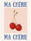 LDGSUPH Wandkunst, Vintage-Stil, rot-blau, ästhetisches Poster, flippiges Ma Cherie-Drucke, Kunstwerk, Retro, trendig, adrett, Leinwandbild für Studentenwohnheim, Wohnung, Dekoration, 30,5 x 40,6 cm,