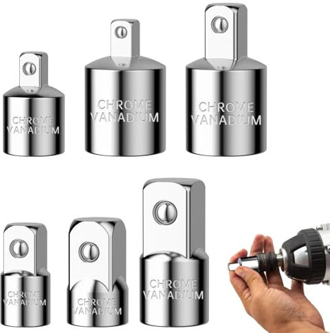 6 Pezzi Set Di Adattatori Per Bussole, Adattatore Bussola, Adattatori Per Chiavi A Bussola Da 1/4 A 3/8 3/8 A 1/4 3/8 A 1/2 1/2 A 3/8 1/2 A 1/4 1/4 Su 1/2 Per Chiavi A Bussola A Cricchetto