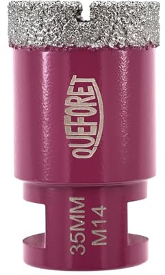 QUEFORET Diamond Drill Bit 35mm x M14 - Diamond Hole Saw for Ceramic Porcelain Tile Marble Granite