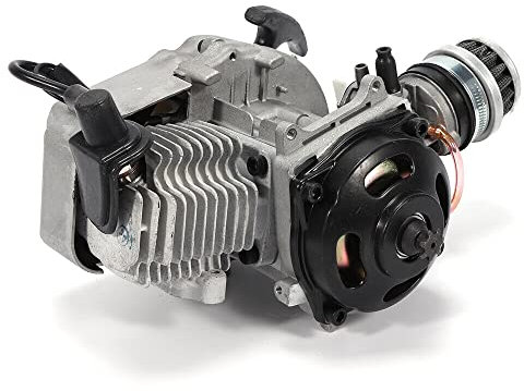 2-Takt 49 Cc Motor,Dirtbike Motor Pocket Bike Motor Mit Getriebe Vergaser Mini Motoren Engine Höchstgeschwindigkeit Von 48 Km/H Für Mini Pocketbike Dirtbike Engine (Mini-Motorrad-Motor)