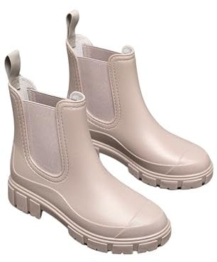 IVACHY Women's Wellies Boots - Fashion Ankle boots for ladies- Chelsea Booties - Waterproof Rain Boots Wellingtons Boota