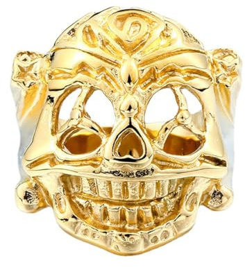 Caiduoduo Der Expendables Stallone Lucky Skull Ring Ring aus Edelstahl