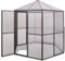 Iiaky Serre en Aluminium 240x211x232 cm,Carport Abri Voiture,Serre Tunnel