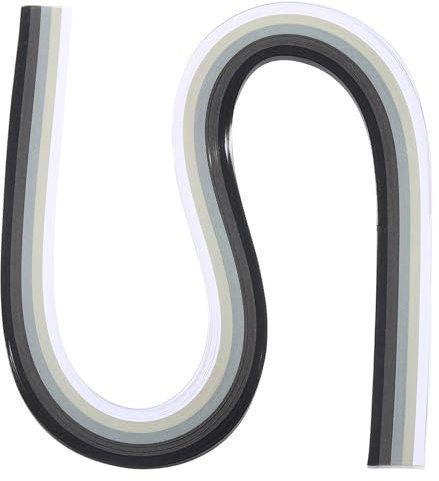 PATIKIL 540 x 3 mm Quilling Papierstreifen Papier Quilling, 120 Stück Origami Fröbelstern Papierstreifen Streifen Set für Kunst, DIY, Handarbeit, Weihnachten, Farbverlauf Schwarz Weiß
