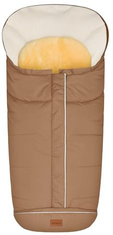 Fillikid Echtfell-Winterfußsack Nanga Exklusiv | Integrierte Gurtschlitze & herausnehmbare Lammfelleinlage | Für Kinderwagen Buggys & Sportwagen | 50x100 cm | Maschinenwaschbar | Ab 6 Monaten