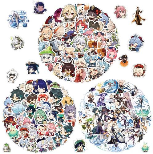 Gen Shin Impact Aufkleber, 170 Pcs Game Genshin Niedlich Figur Vinyl Wasserdichte Stickers Für Party, Wasserflasche Scrapbook Laptop Skateboard Computer Für Teens Studenten