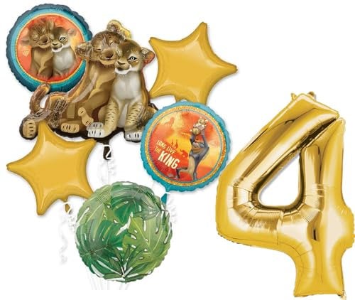 Lion King 4th Birthday Party Supplies Jungle Safari Balloon Bouquet Decorations