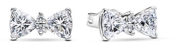 Pandora Timeless Funkelnde Schleife Ohrringe aus Sterling Silber mit Zirkonia, 293506C01